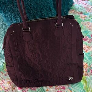 Elegant Purple Embroidered Women's Bag